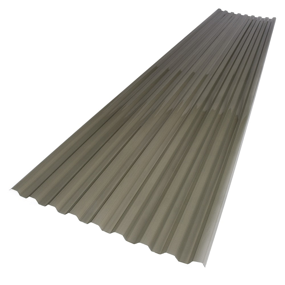 Panneau de toiture en polycarbonate ondulé de 26 po x 12 pi en gris solaire