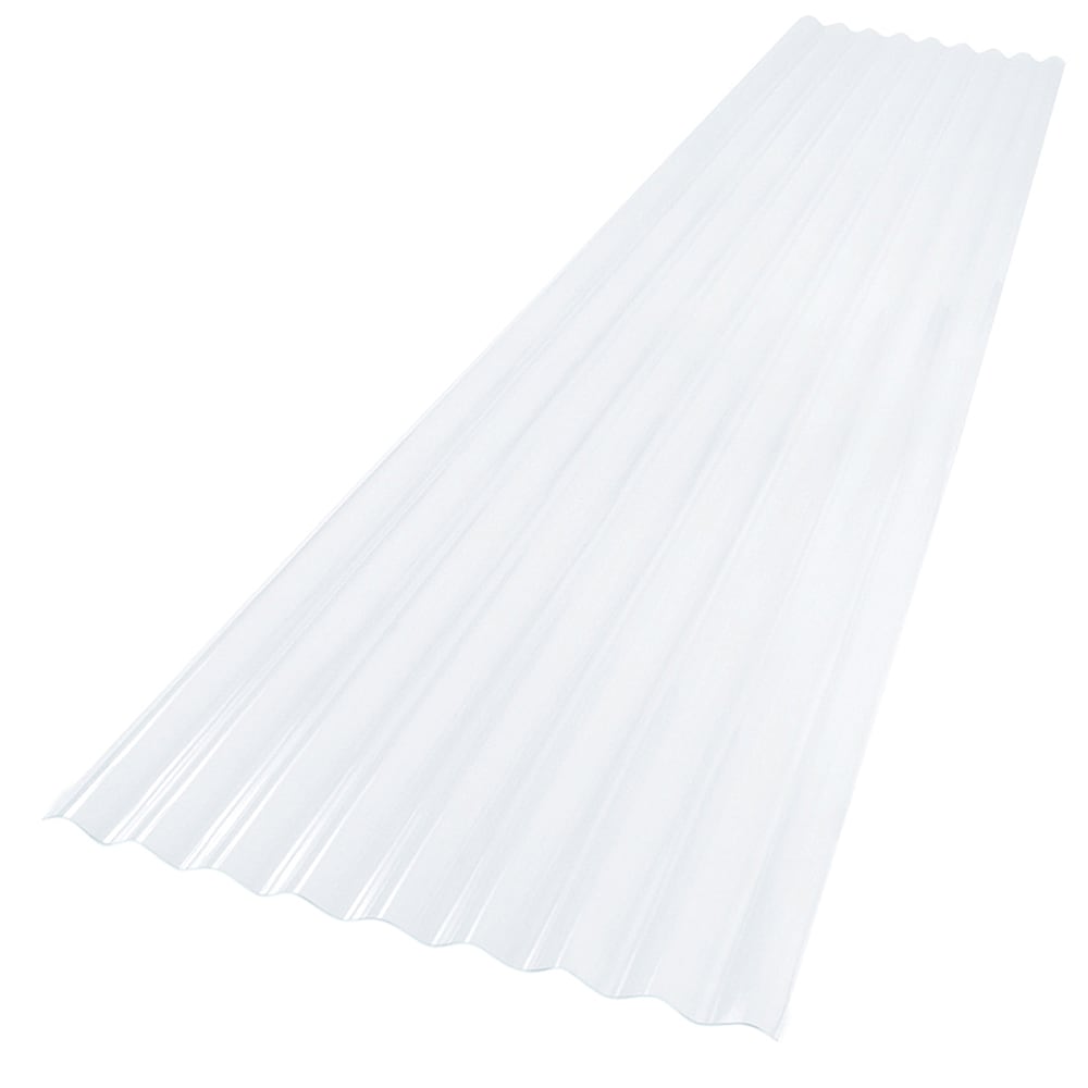 Panneau de toiture ondulé en PVC transparent de 26 po x 12 pi