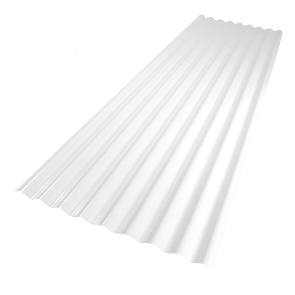Panneau de toiture ondulé en PVC blanc de 26 po x 8 pi