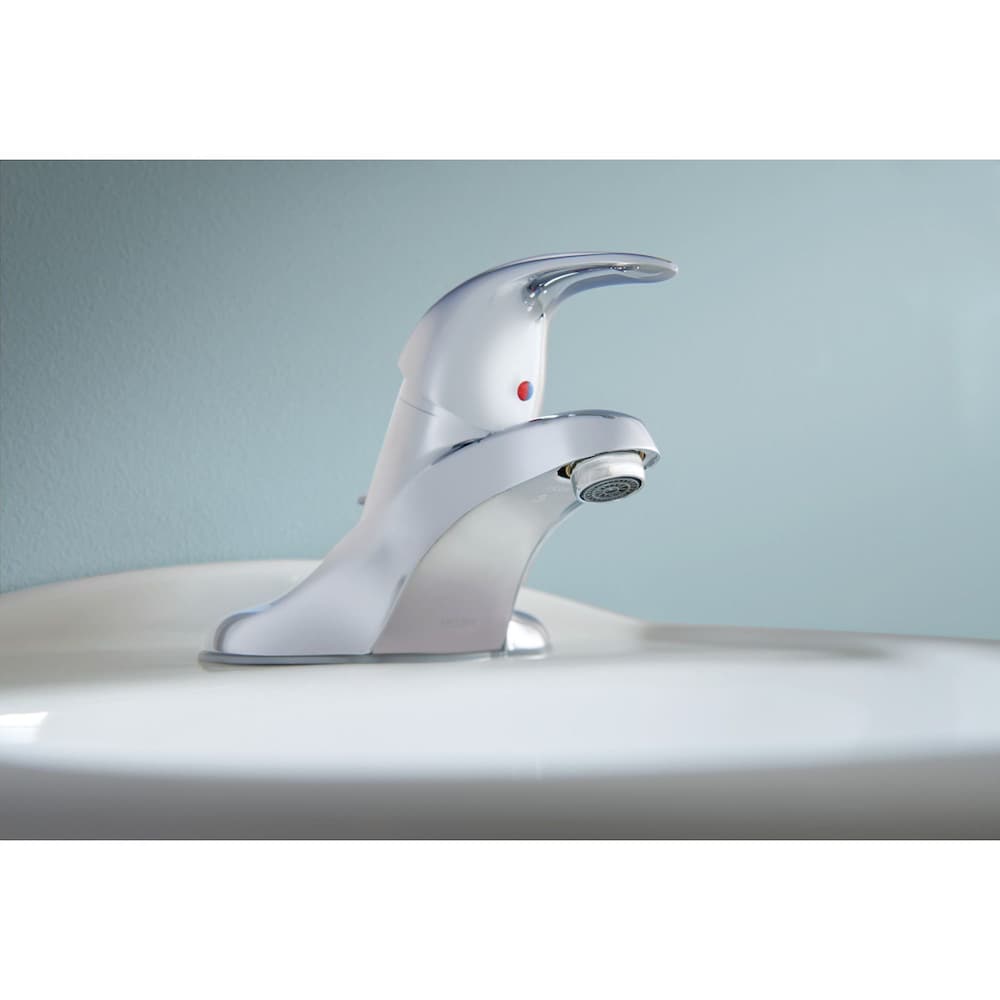 Adler 4-inch Centerset Single Handle Bathroom Sink Faucet/Tap in Chrome (Drain and Valve Included)