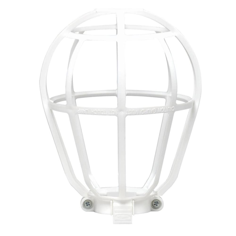 Guard Cage For Light Bulbs, White