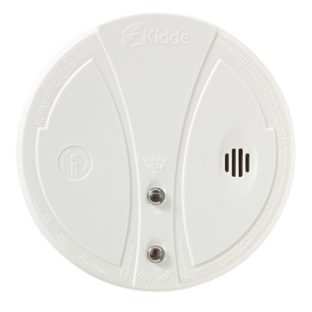 Détecteur de fumée à piles avec bouton Hush