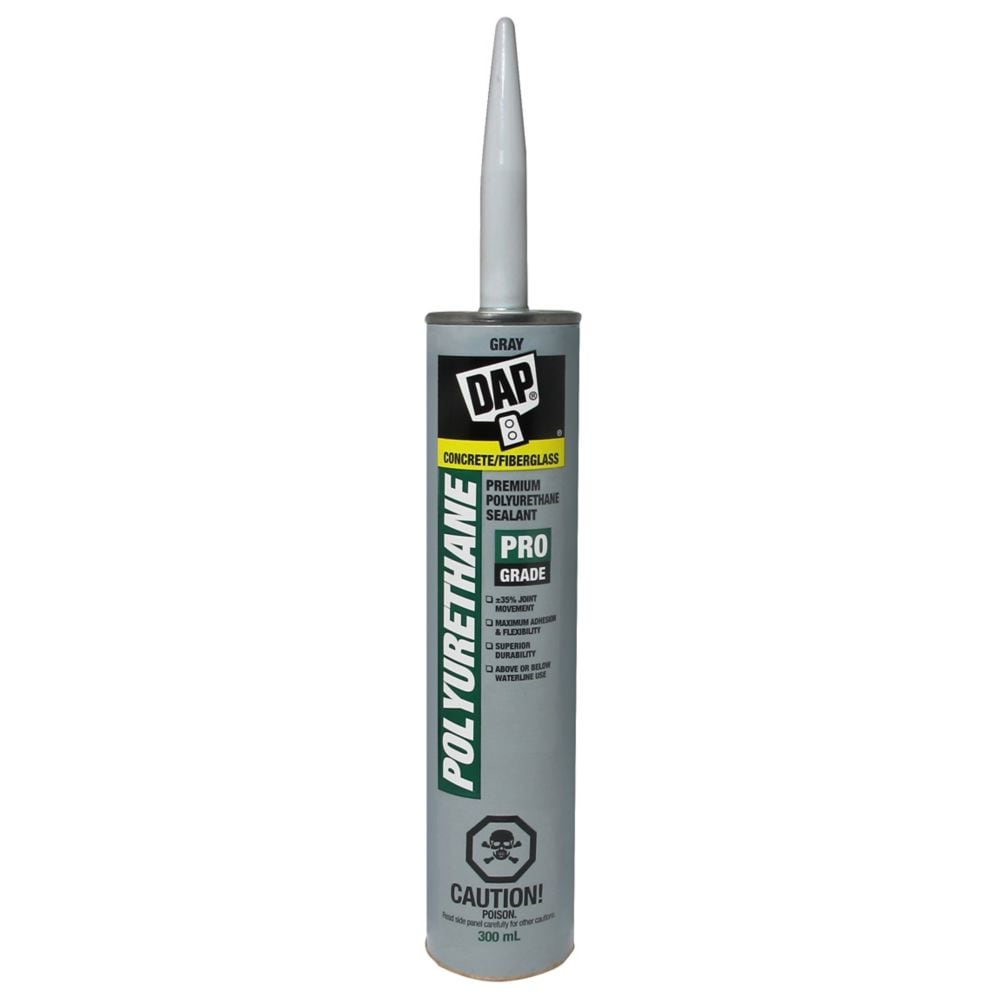 Scellant pour béton imperméable en polyuréthane, gris ardoise, 300 ml
