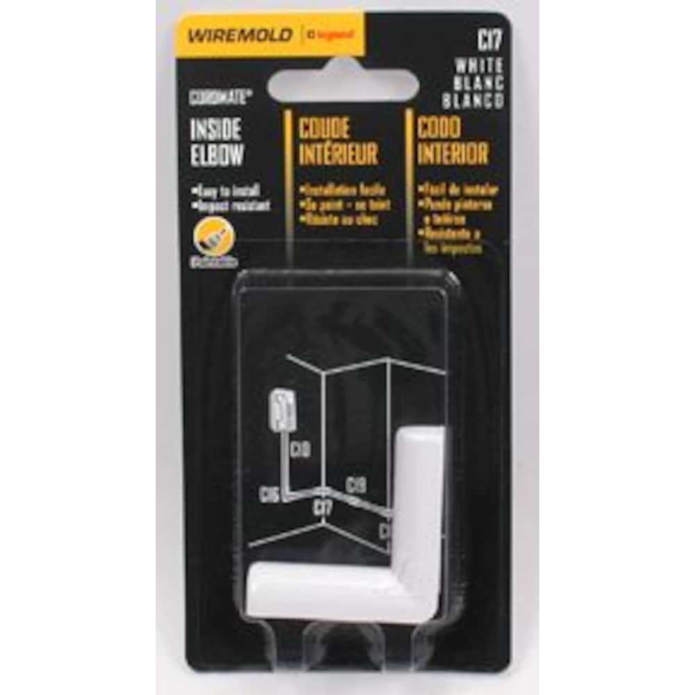 Coude intérieur CordMate en plastique blanc