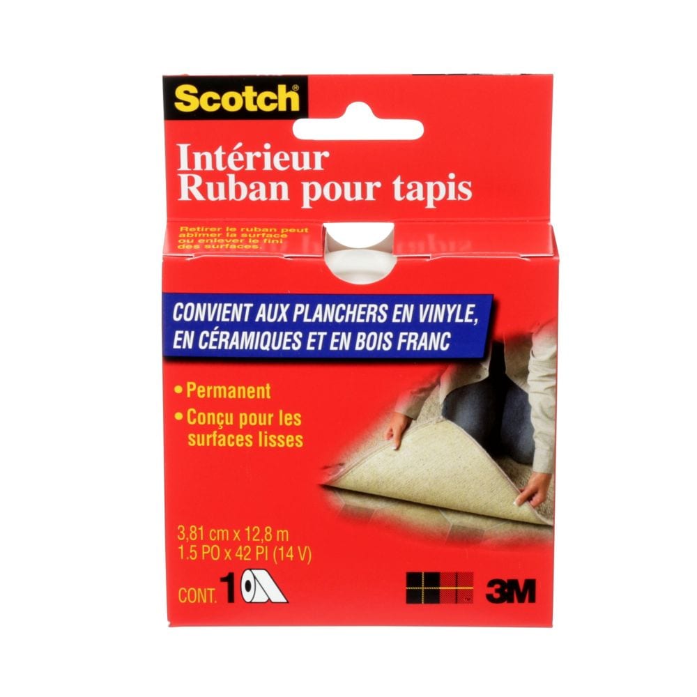 Double-Sided Carpet Tape CT2010, Clear, 1.5 in x 42 ft (38.1 mm x 12.8 m)