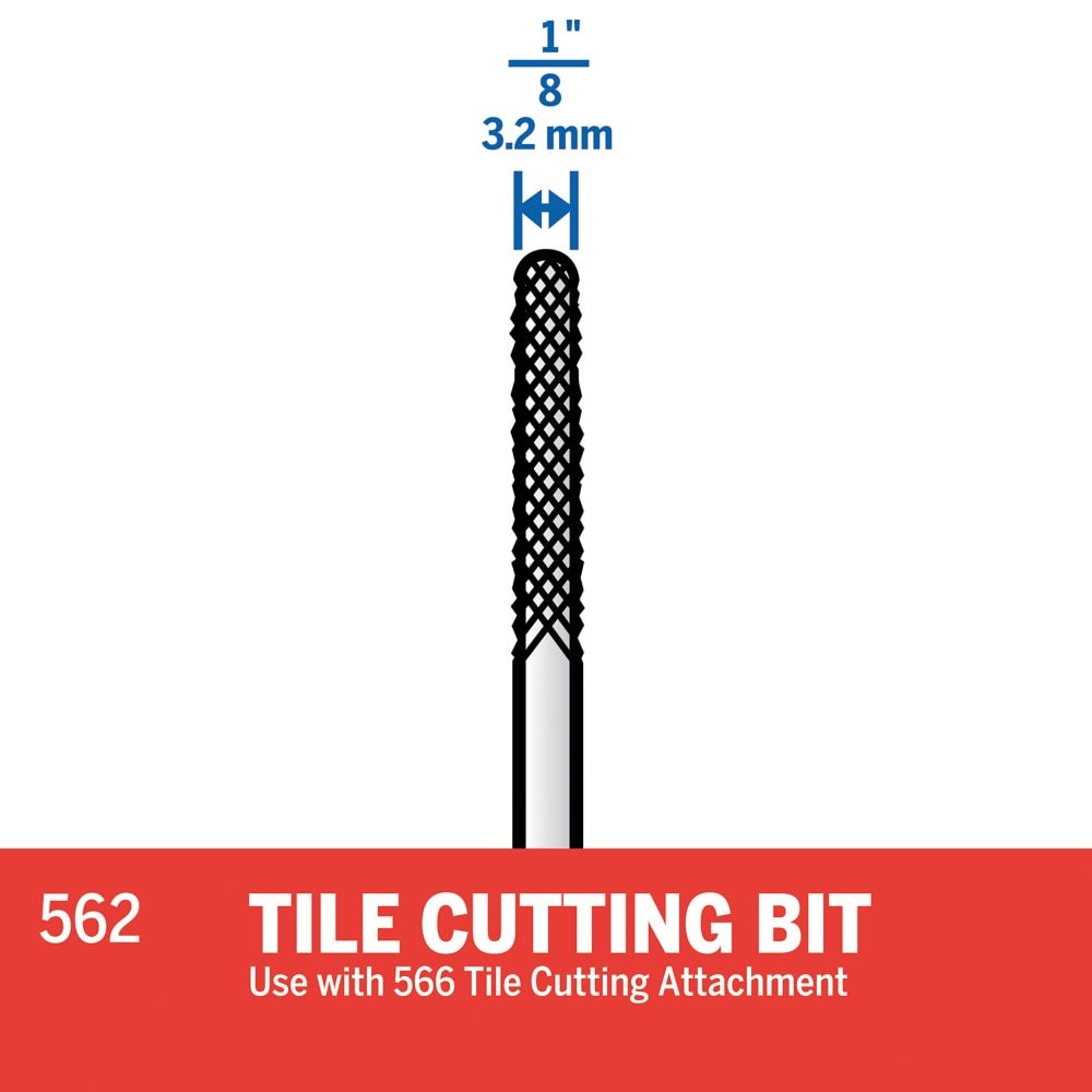 1/8-inch Rotary Tool Accessory Steel Tile Bit for Ceramic Wall Tile, Cement Board and Plaster