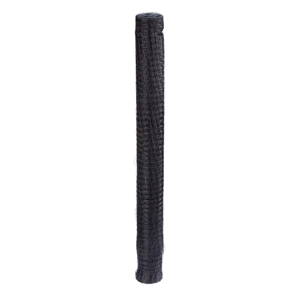 Filet en plastique noir de 100 pi de long x 7 pi de haut avec maille de 3/4 po x 3/4 po