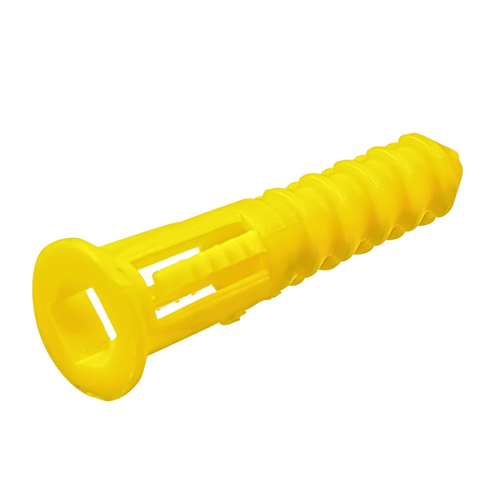 Ancrages en plastique jaunes #6-#8 x 1 po, 100 pièces