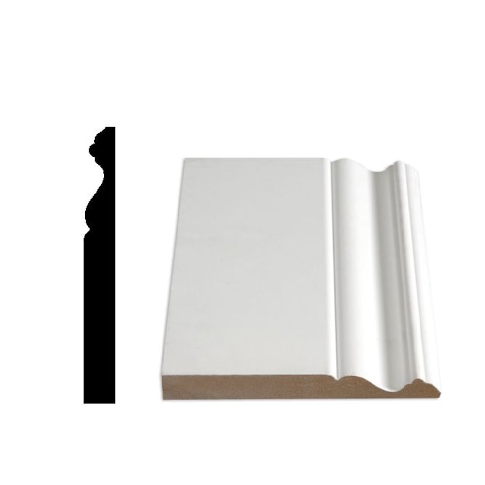 5/8-inch x 5 9/16-inch Colonial Primed Fibreboard Baseboard Moulding