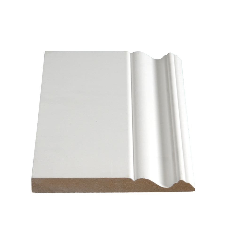 5/8-inch x 5 9/16-inch Colonial Primed Fibreboard Baseboard Moulding