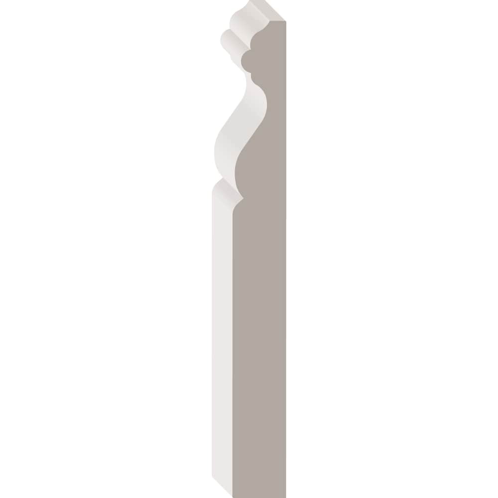 5/8-inch x 5 9/16-inch Colonial Primed Fibreboard Baseboard Moulding