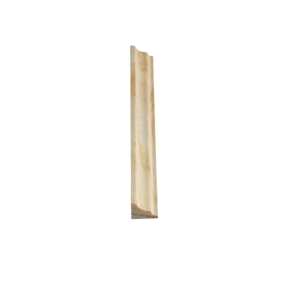 Moulure de panneau en pin massif clair 1/2 po x 3/4 po x 8 pi