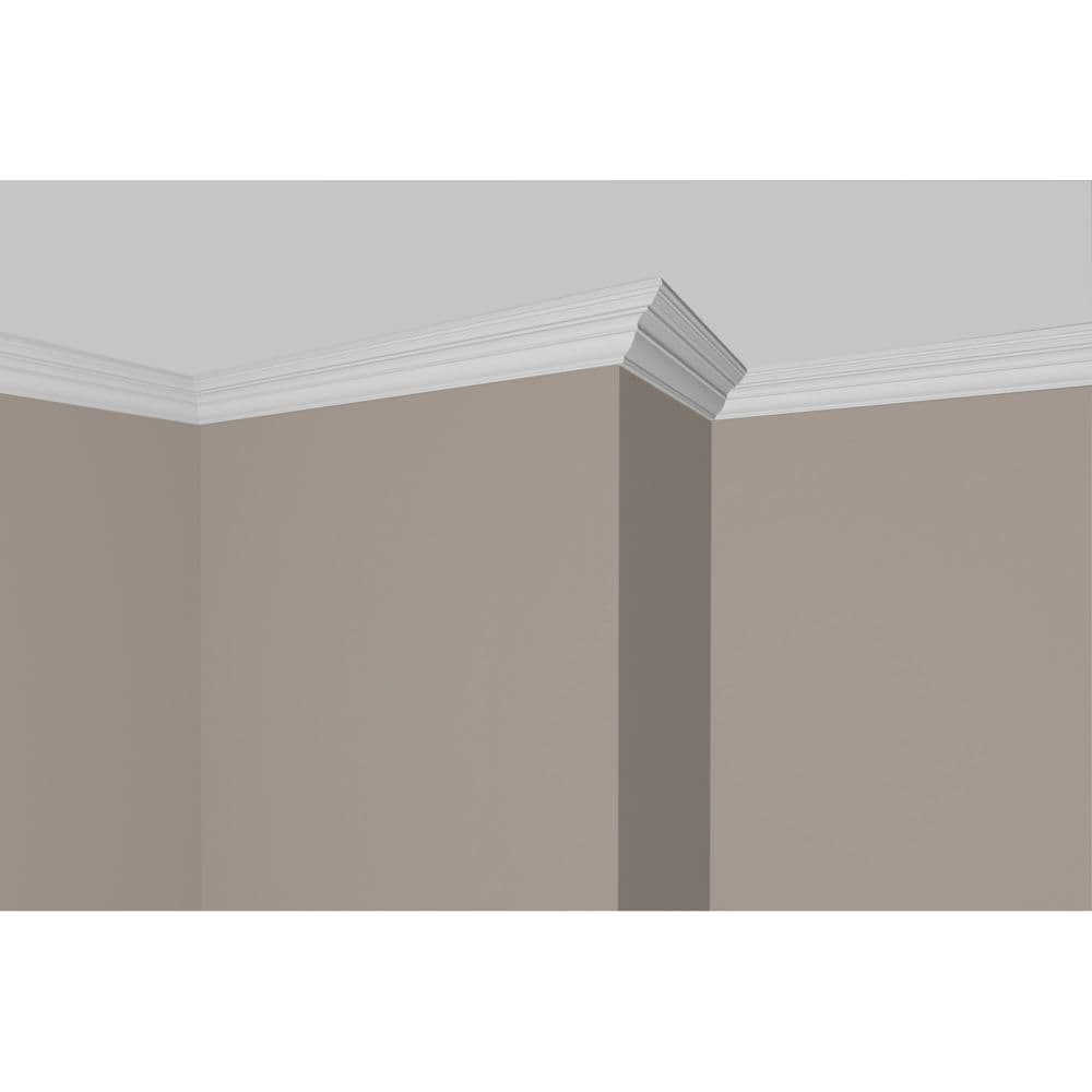 5/8-inch x 4 1/2-inch Victorian LDF Primed Fibreboard Ogee Crown Moulding