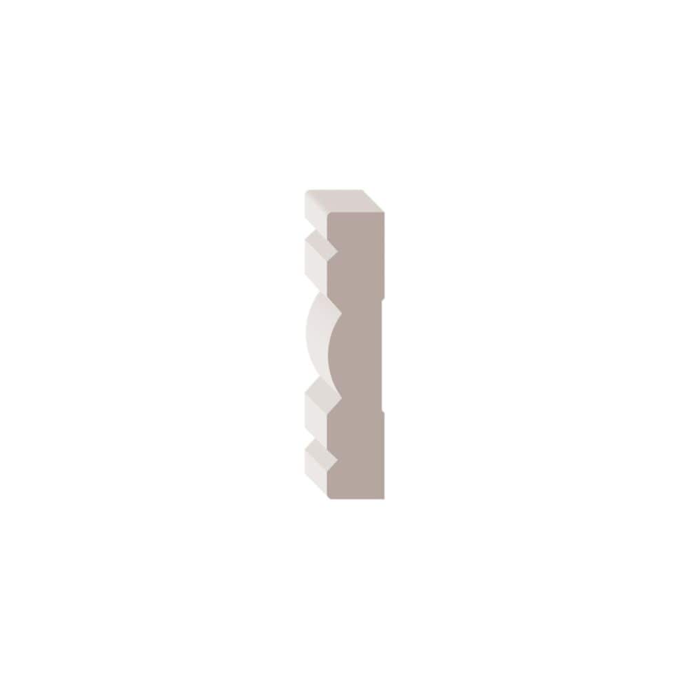 Boîtier en panneaux de fibres apprêtés MDF de style colonial de 5/8 po x 3 1/8 po x 84 po