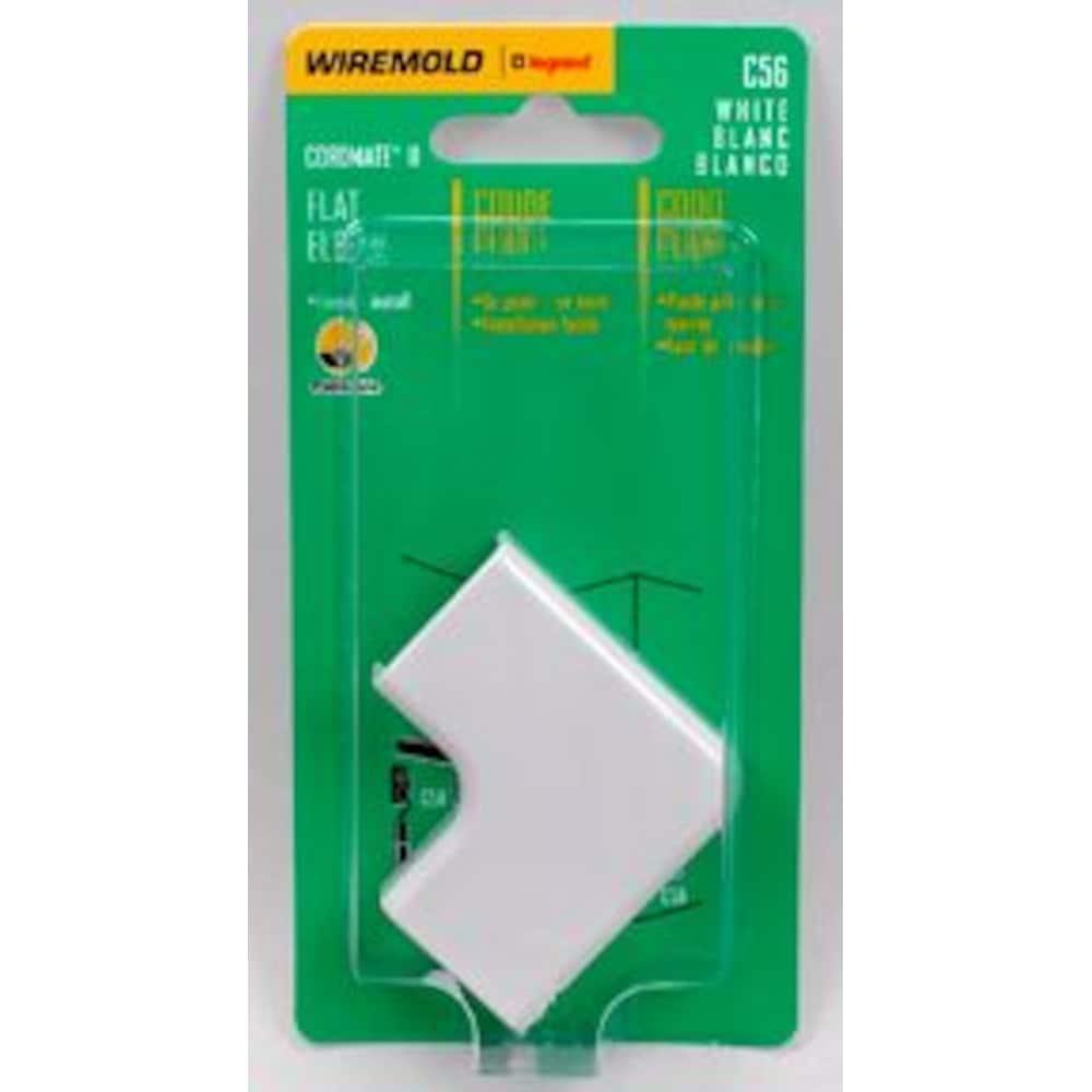 Coude plat CordMate II en plastique blanc