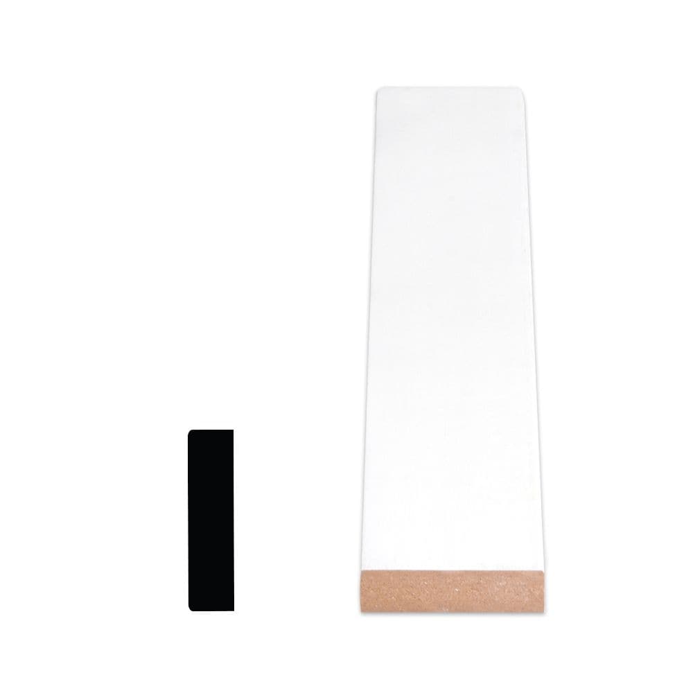 5/8-inch x 1 1/2-inch x 96-inch MDF Primed Fibreboard S4S Moulding