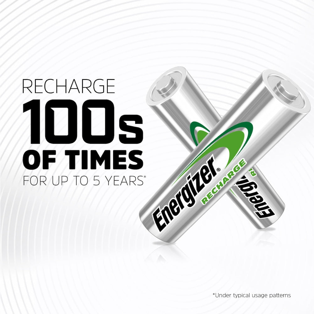 Piles AA rechargeables Energizer Power Plus (paquet de 4), piles doubles A