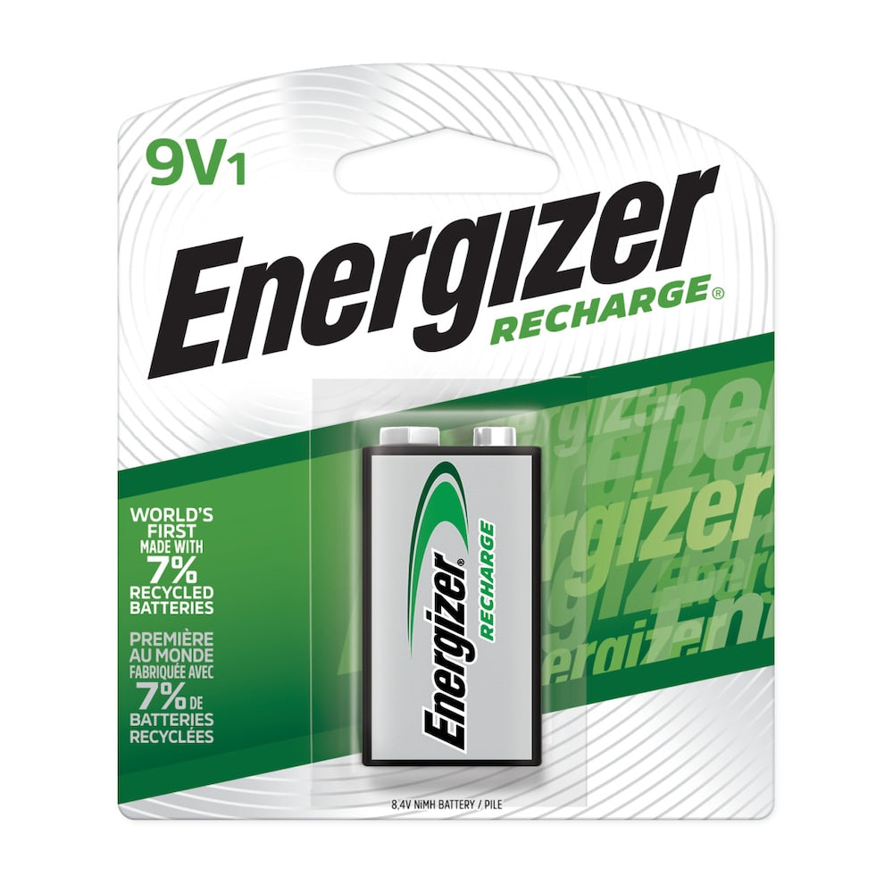 Pile rechargeable Energizer Recharge Universal 9 volts (1 paquet), pile rechargeable 9 V