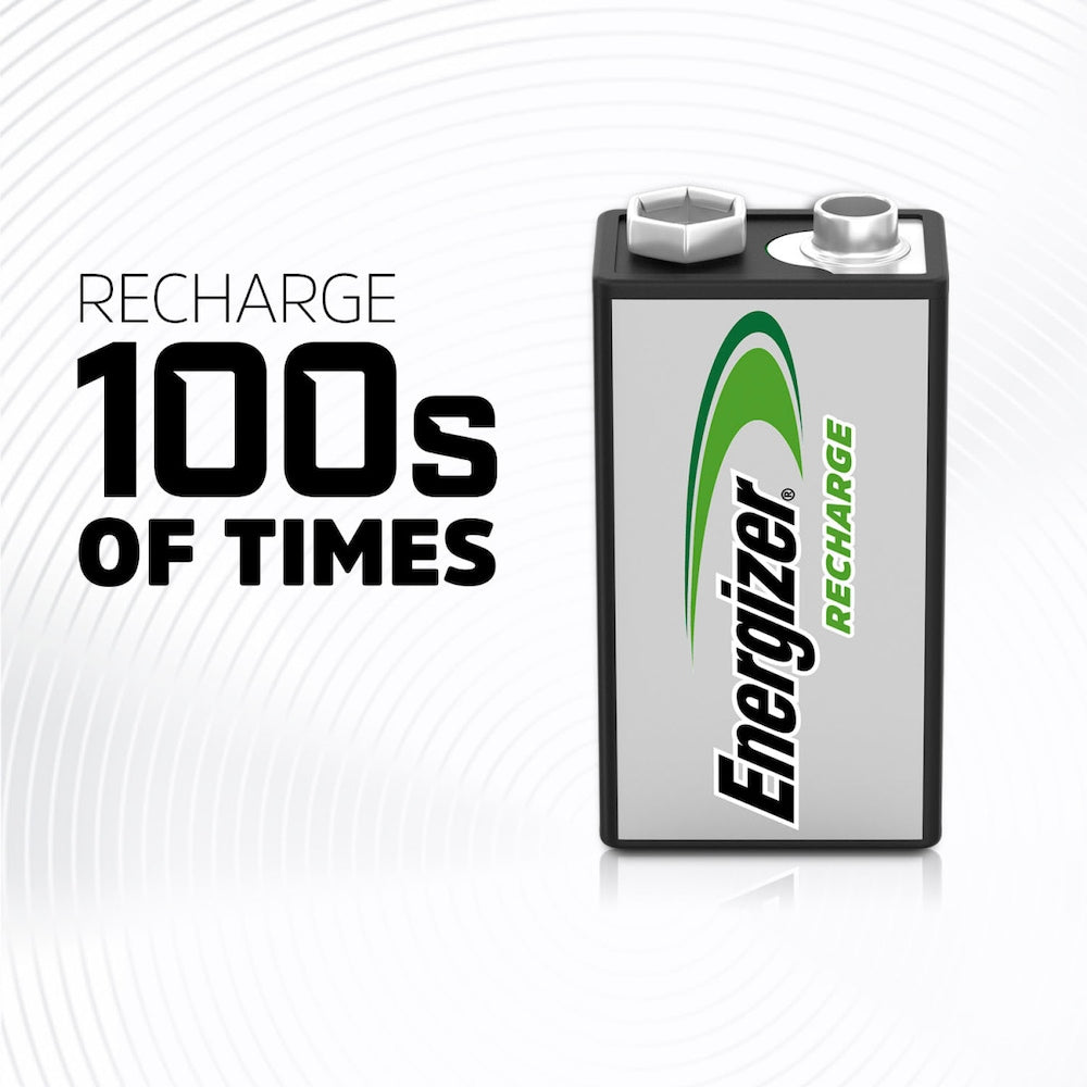 Pile rechargeable Energizer Recharge Universal 9 volts (1 paquet), pile rechargeable 9 V