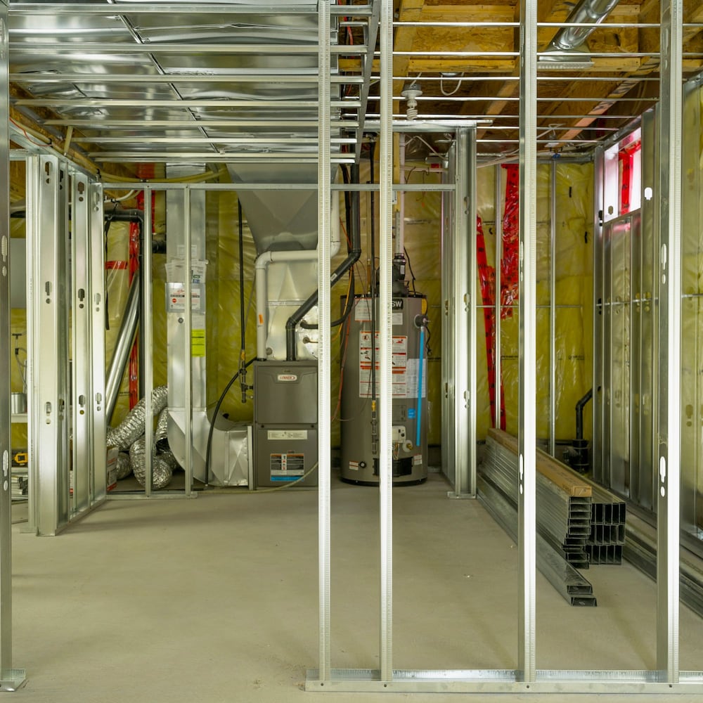 3 5/8 Galvanized Steel Stud 12 ft.  .018 Platinum Plus