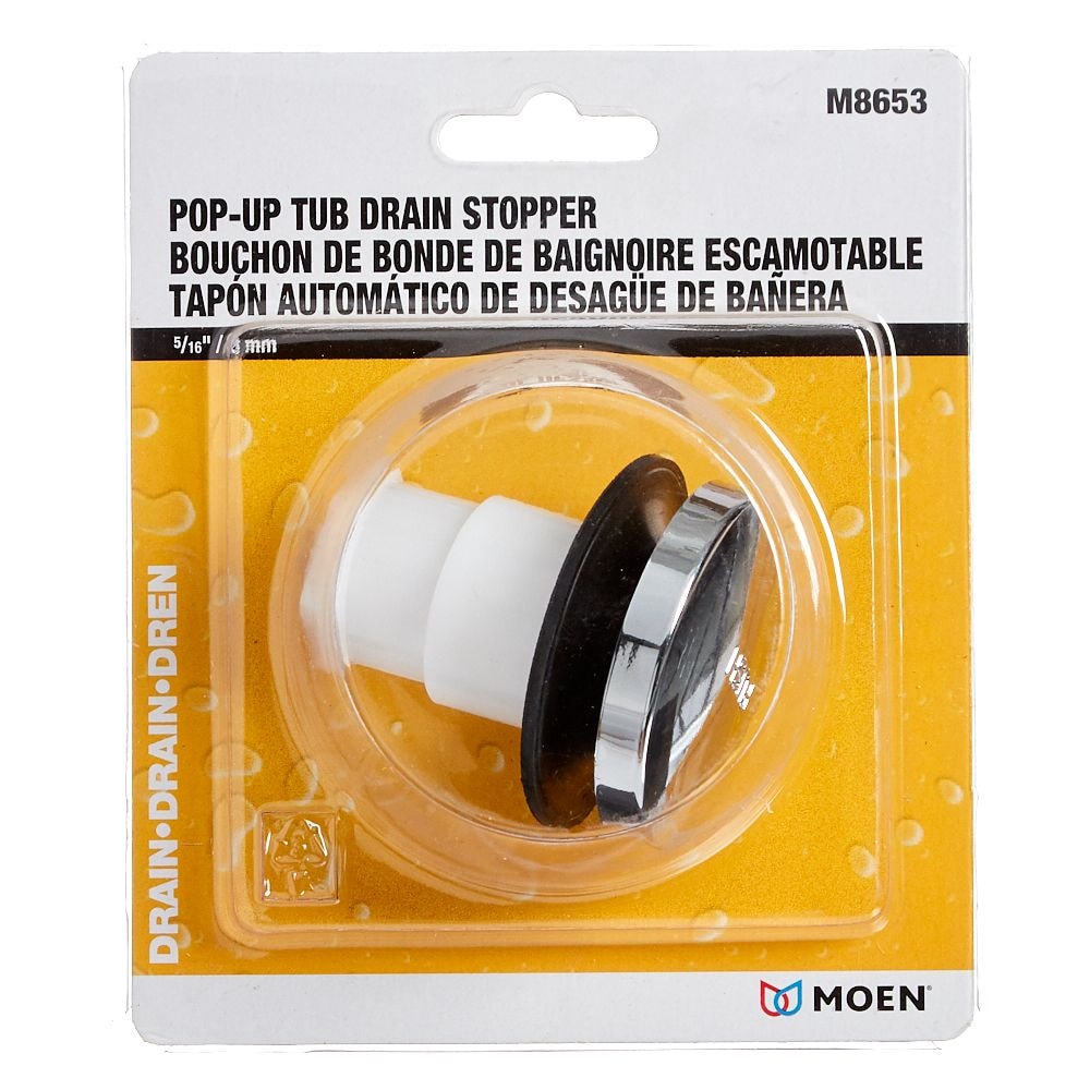 Pop-up Tub Drain Stopper. 5/16-inch - Chrome