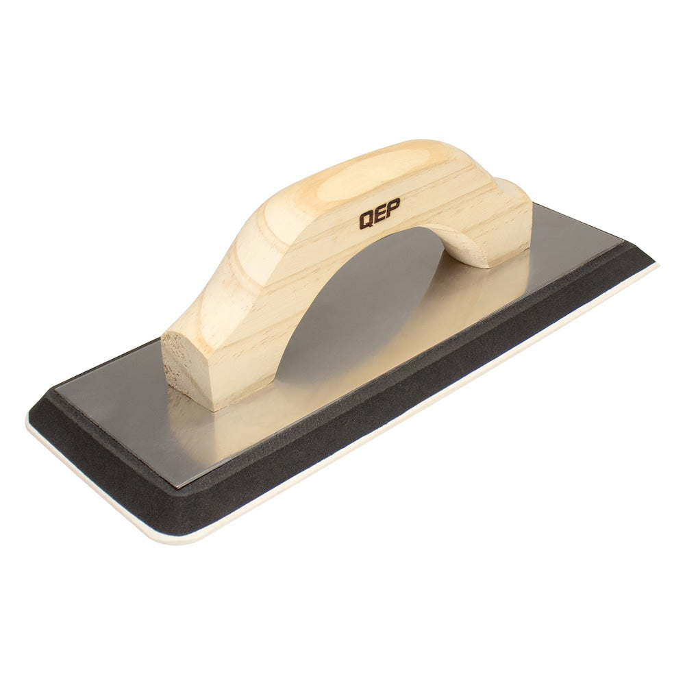 Taloche à coulis en caoutchouc antiadhésive XL de 4 po x 10,5 po avec manche en bois