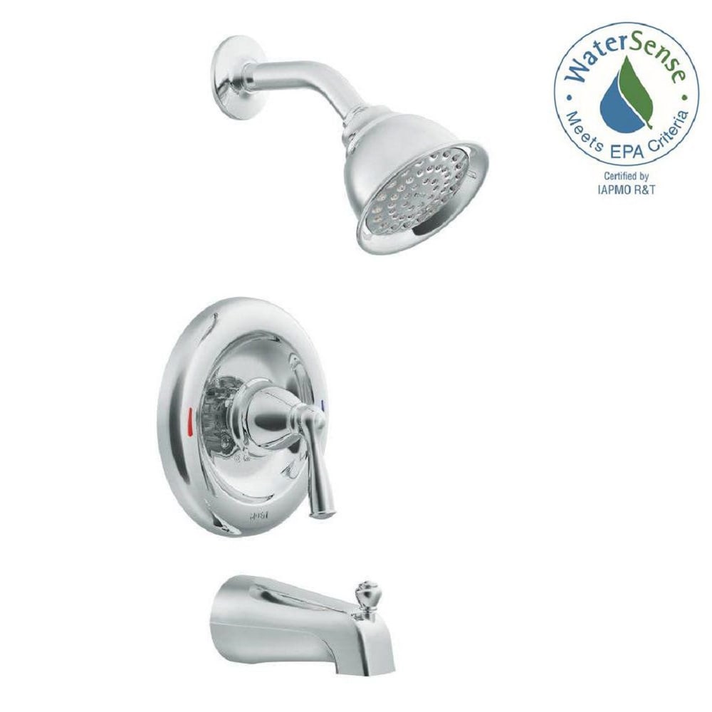Banbury Single-Handle 1-Spray 1.75 GPM Bathtub Shower Faucet with Rain Shower Head in Chrome (Valve Included)