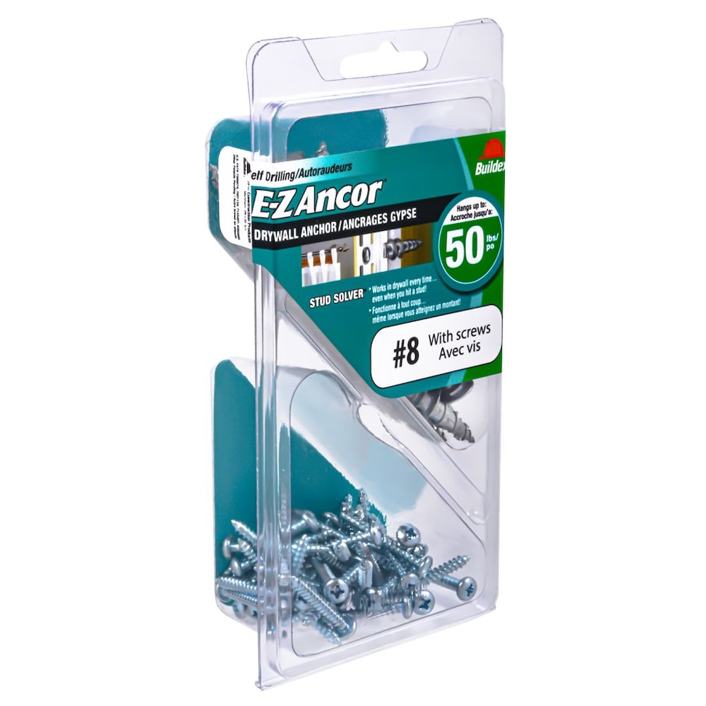 Hollow Points #8 Self-Driilling Drywall Anchors -50pcs