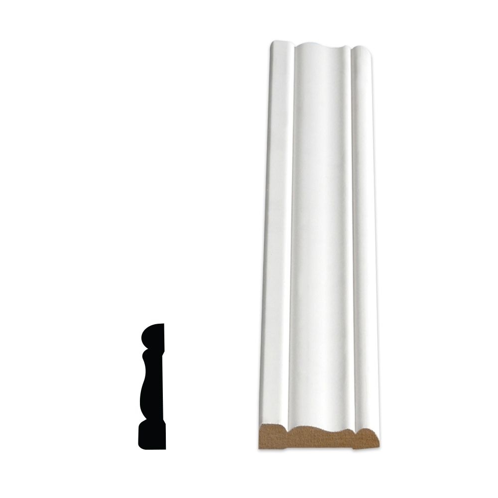 3/8-inch x 2 1/8-inch x 96-inch Colonial MDF Painted Decosmart Fibreboard Casing