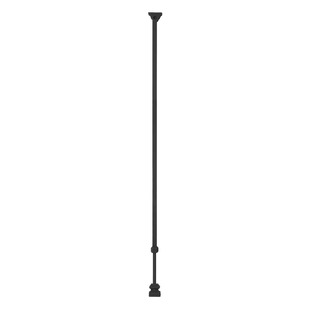 Balustre simple réglable en fer forgé noir satiné de 30 1/4 po à 38 po