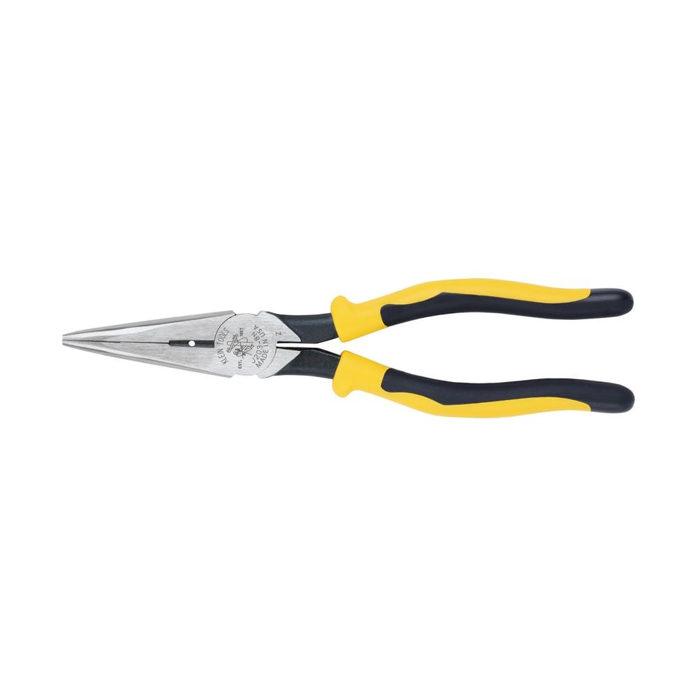 8-inch Journeyman Heavy Duty Long Nose Side Cutting Pliers with Skinning Hole