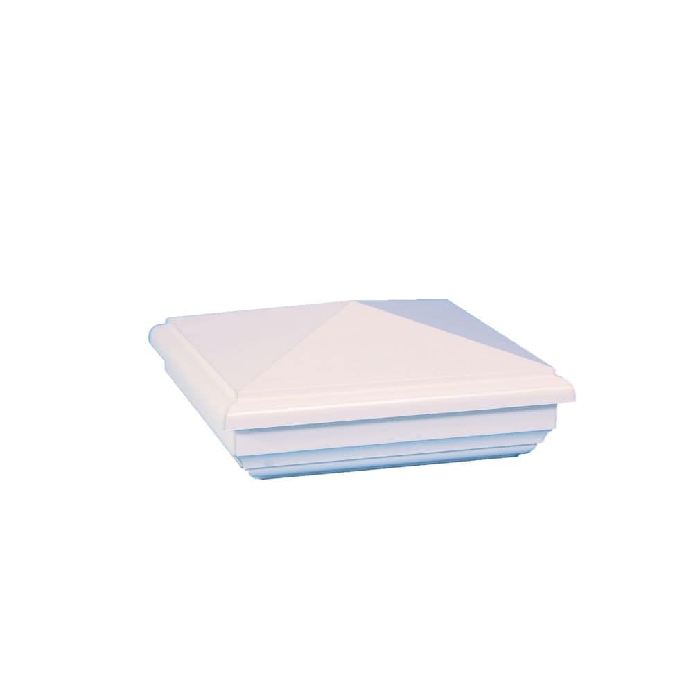 4" x 4" PVC New England Post Cap Whtie