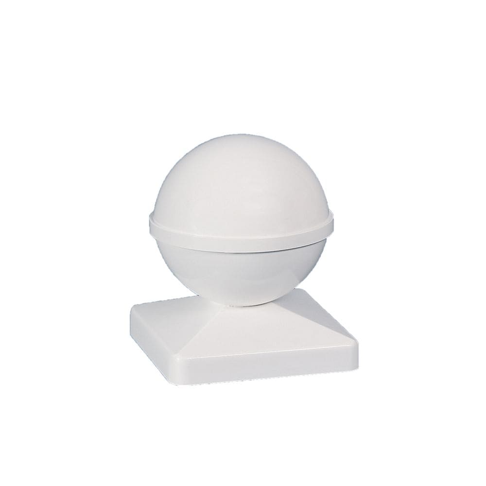 4" x 4" PVC Ball Post Cap White
