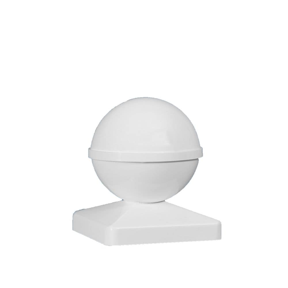 5" x 5" PVC Ball Post Cap White