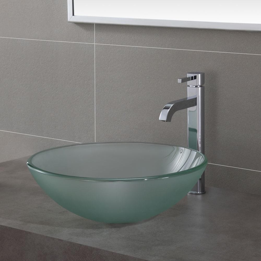 Robinet de salle de bain à arc élevé à 1 poignée et trou unique Rainfall en chrome avec poignée à levier