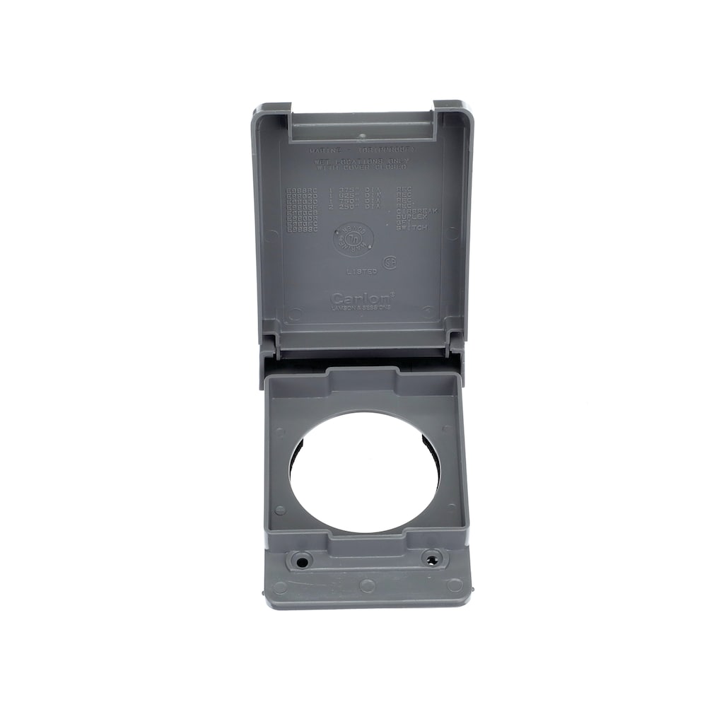 Weatherproof one gang cover for one 50A single receptacle