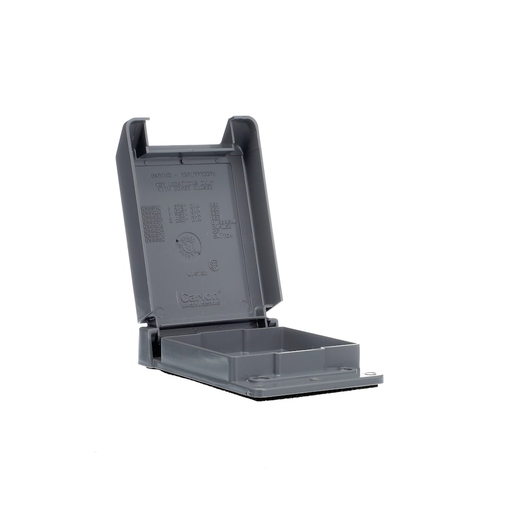 Weatherproof one gang cover for one 50A single receptacle