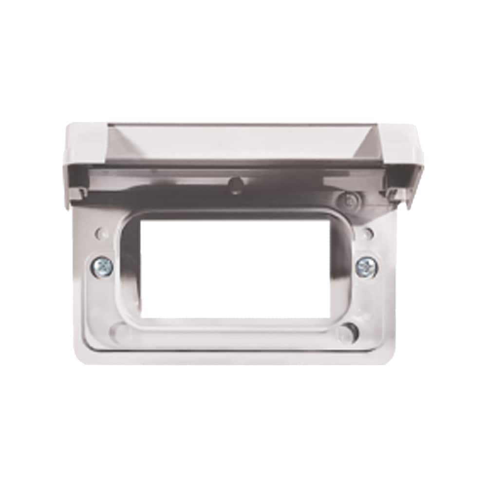 Weatherproof one gang horizontal cover for one GFCI receptacle