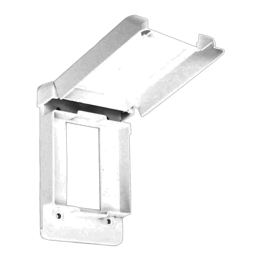 Weatherproof one gang vertical cover for one GFCI receptacle