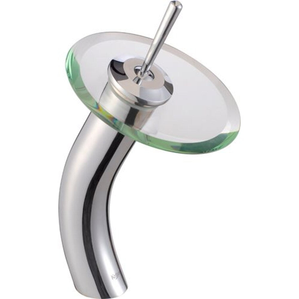 Single Hole 1-Handle Waterfall-Flow Bathroom Faucet in Chrome with Lever Handle