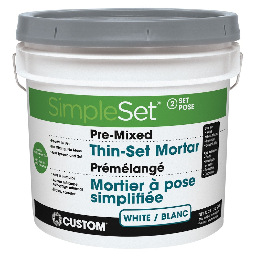 Mortier-colle pré-mélangé SimpleSet White 3-1/2 Gal.