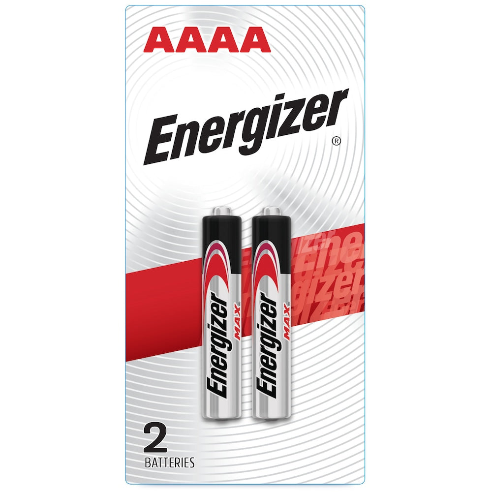 Piles AAAA Energizer (paquet de 2), piles alcalines miniatures quadruples A de 1,5 V