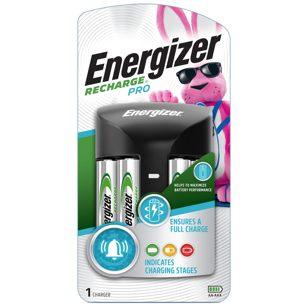 Chargeur de piles rechargeables AA et AAA Energizer (Recharge Pro) + 4 piles rechargeables AA NiMH