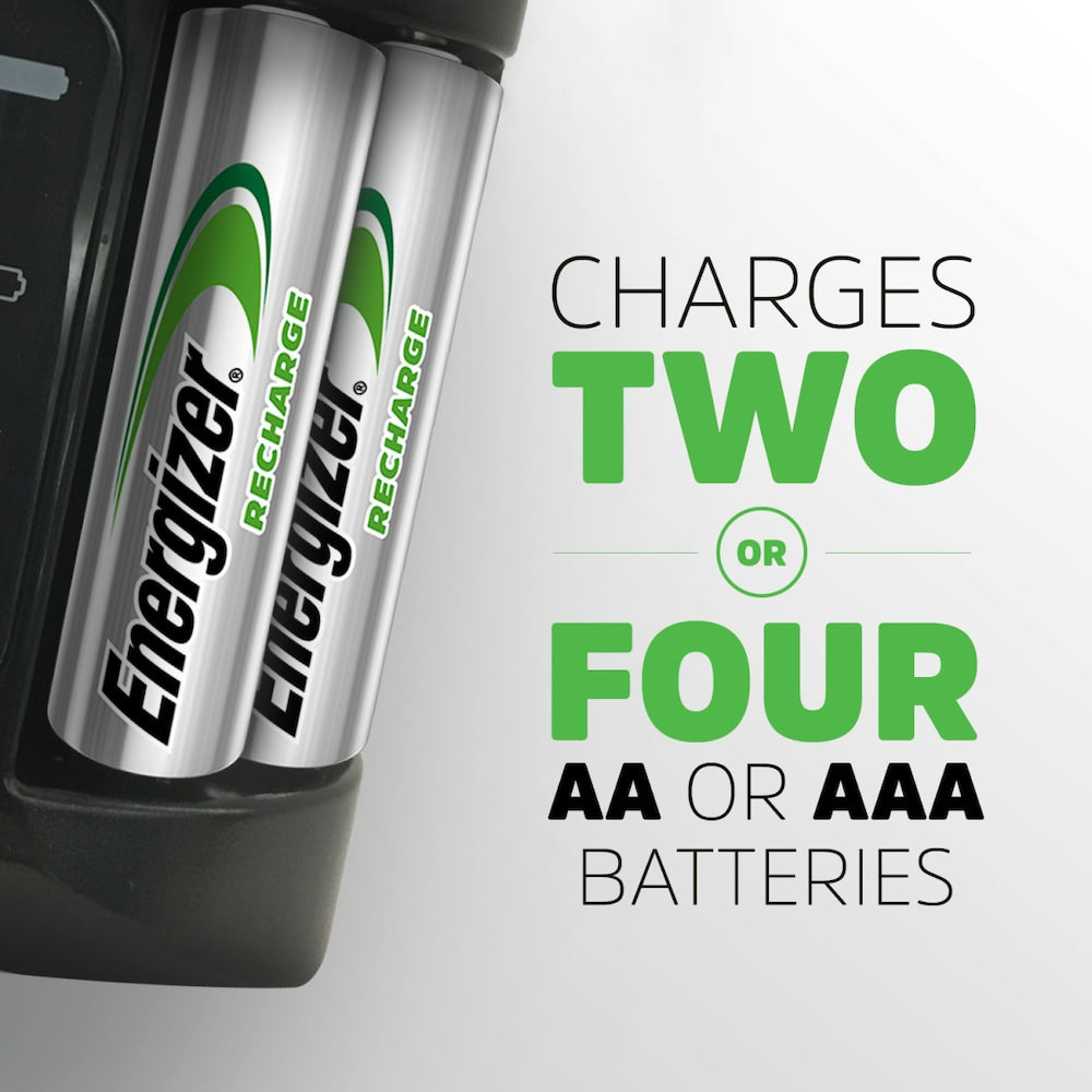 Chargeur de piles rechargeables AA et AAA Energizer (Recharge Pro) + 4 piles rechargeables AA NiMH