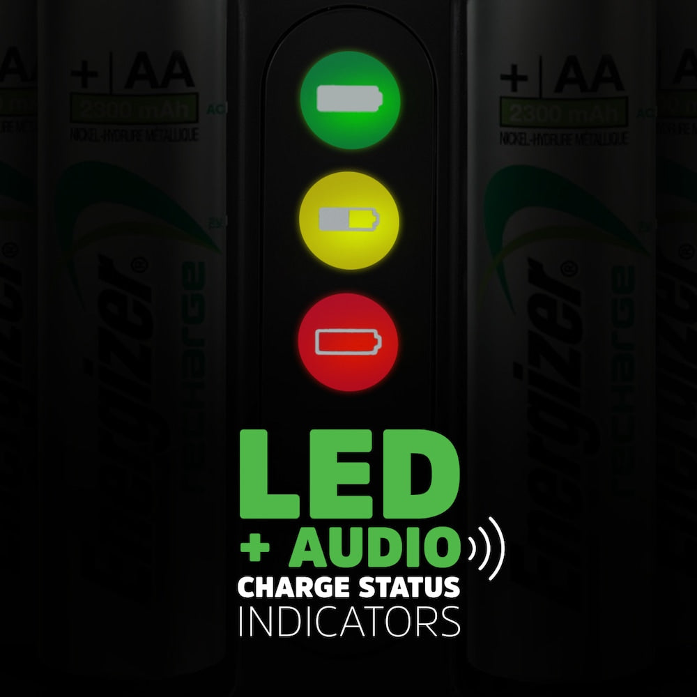 Chargeur de piles rechargeables AA et AAA Energizer (Recharge Pro) + 4 piles rechargeables AA NiMH