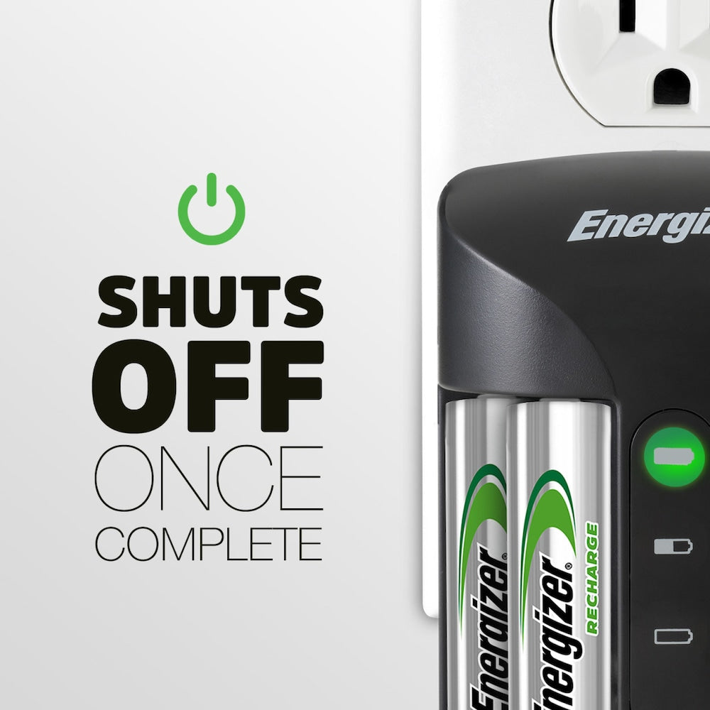 Chargeur de piles rechargeables AA et AAA Energizer (Recharge Pro) + 4 piles rechargeables AA NiMH