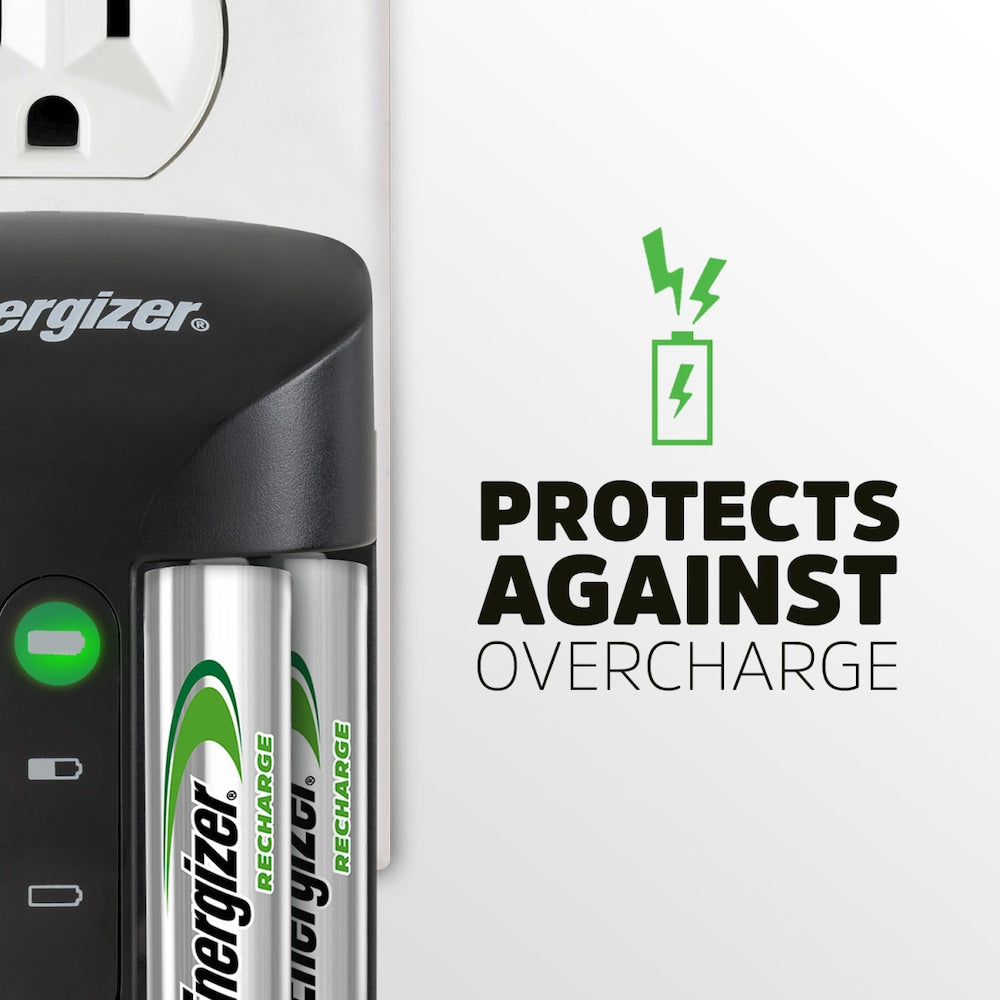 Chargeur de piles rechargeables AA et AAA Energizer (Recharge Pro) + 4 piles rechargeables AA NiMH