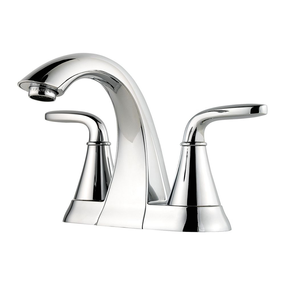 Robinet de lavabo de salle de bain à 2 poignées et 4 pouces en chrome Pasadena