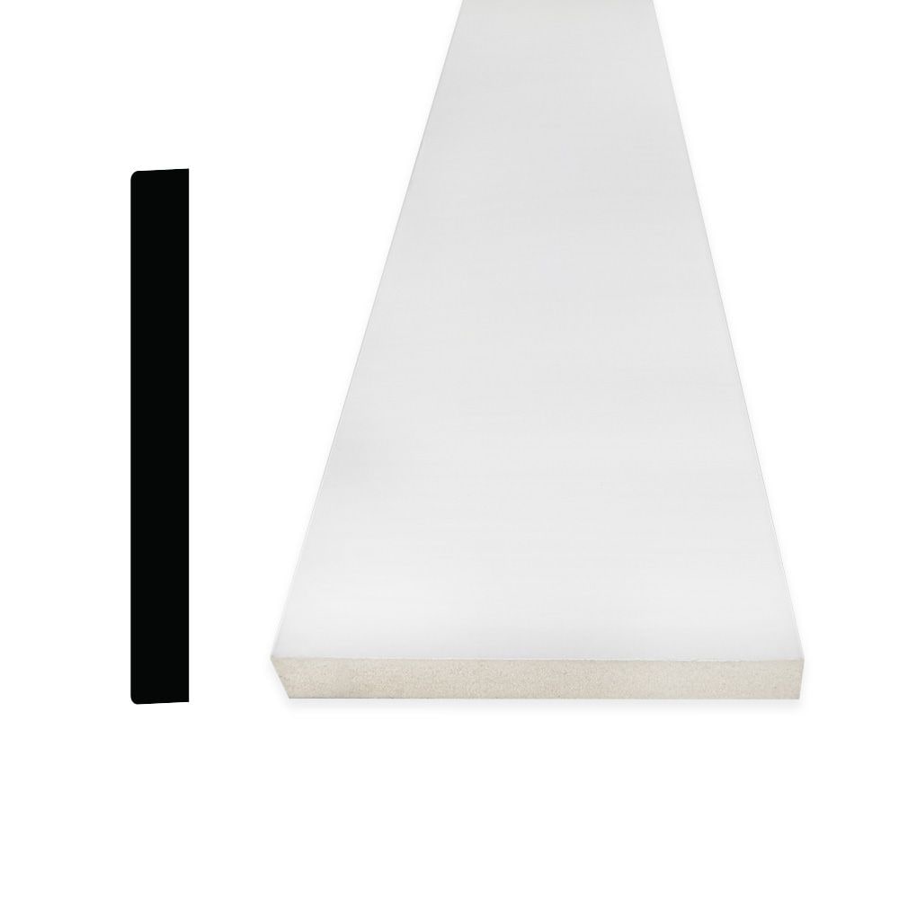 1/2-inch x 3 1/2-inch x 96-inch Modern MDF Painted Decosmart Fibreboard Baseboard Moulding