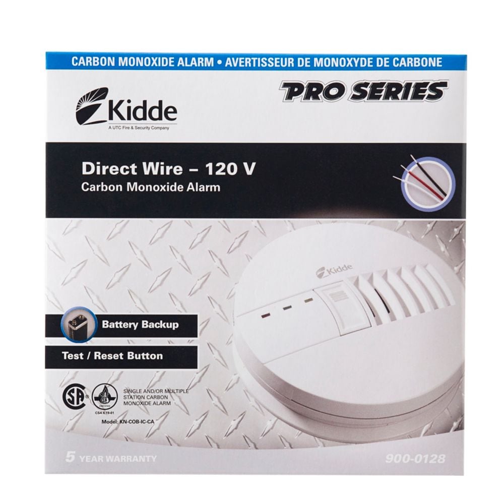 Alarme CO interconnectée filaire série Pro avec batterie de secours